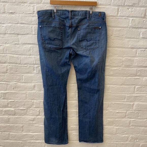 7 For All Mankind || 7FAM The Standard Straight Leg Jeans Blue 40 - Picture 5 of 8